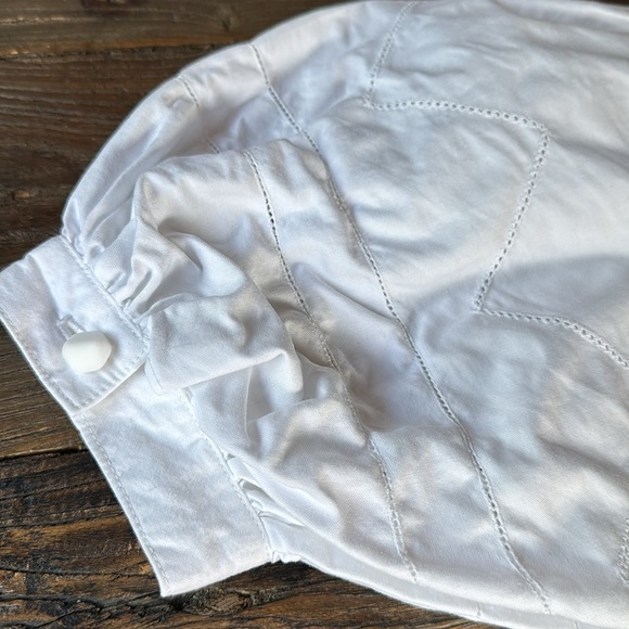 Vintage 80’s Albert Nipion white cotton cottagecore dress w/sash EVC size Small - Picture 17 of 17